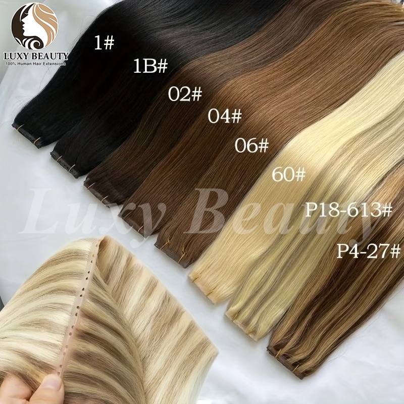 Invisible Tape In Extensions Real Hair - 브라운 버터플라이 홀 웨프트 헤어 익스텐션