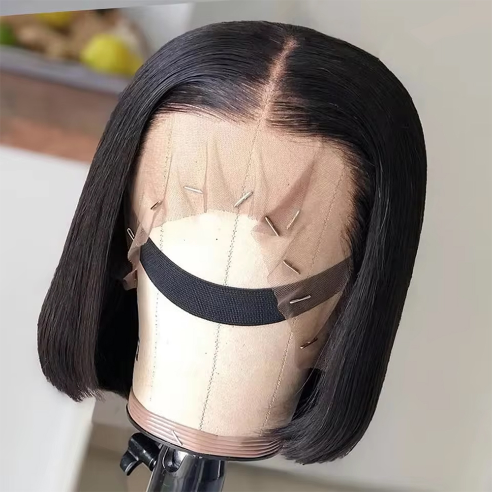 Glueless Wear And Go Human Hair Wig - 베트남산 본 스트레이트 브레이디드 버진 프론탈