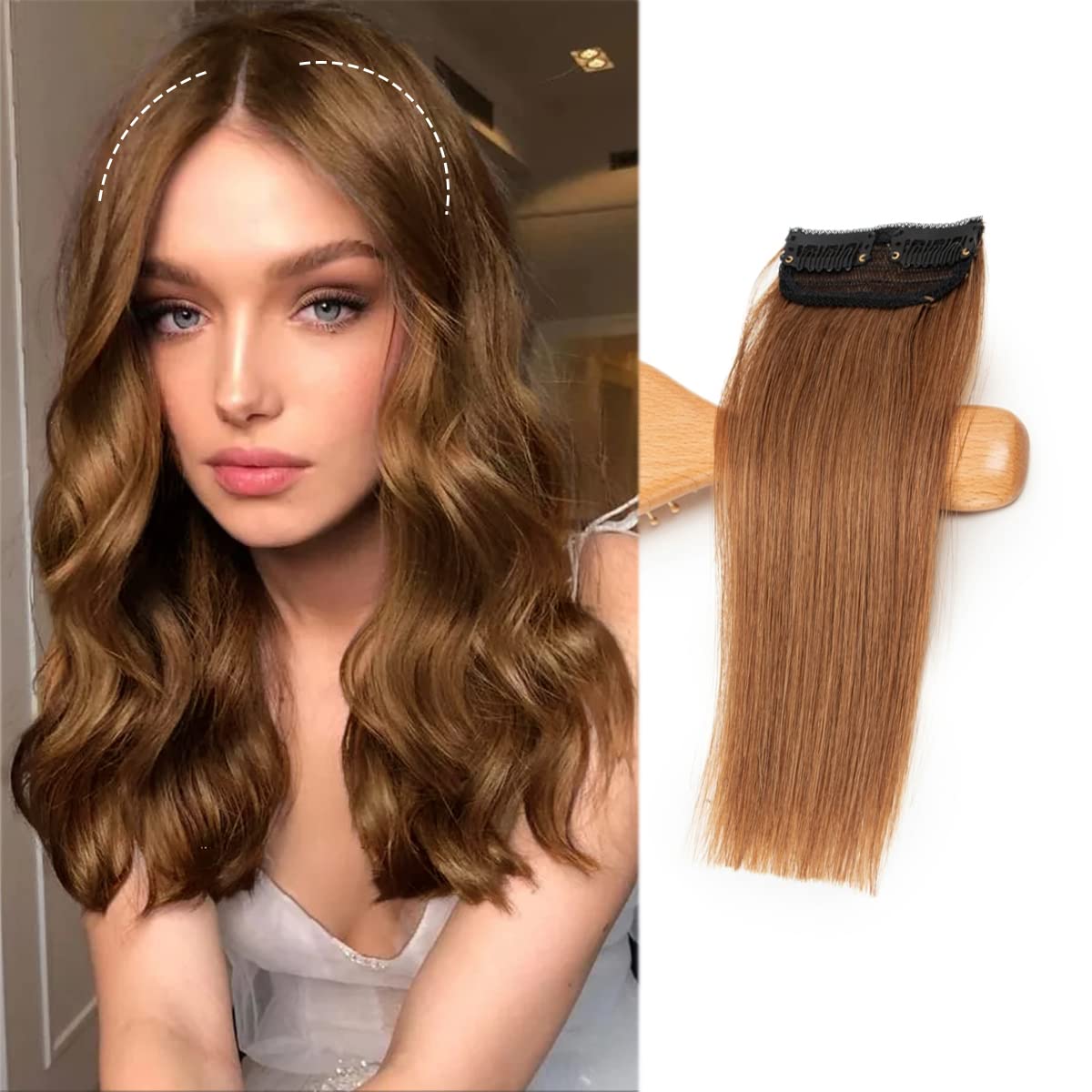 Seamless Clip In Hair Extensions Human Hair - 자연스러운 인모 클립형 붙임머리, 눈에 띄지