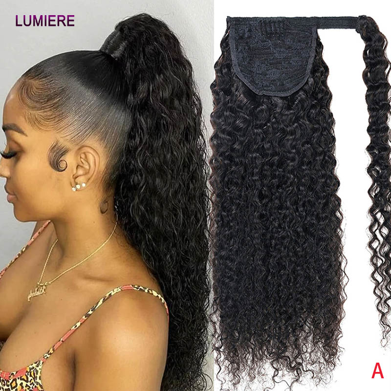 Seamless Clip In Hair Extensions Human Hair - 아프로 킨키 딥 워터 컬리 웨이브