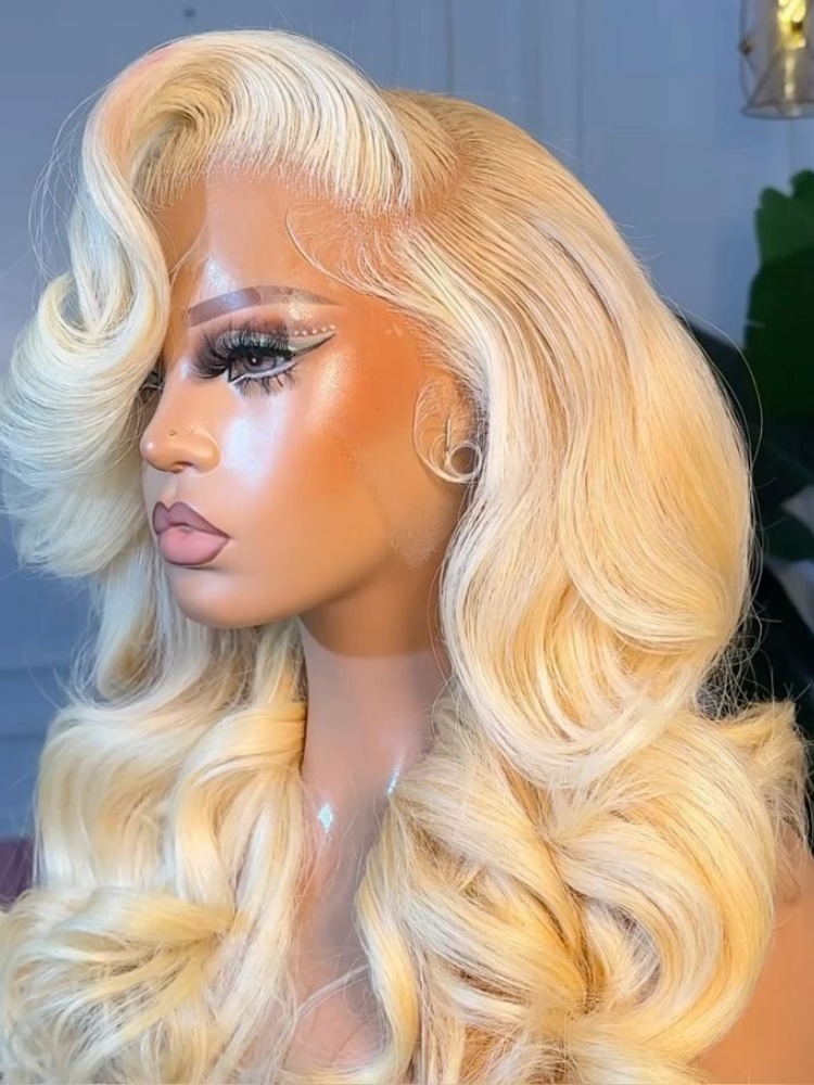 613 Blonde Body Wave Lace Front Wig - 허니 블론드 613 바디 웨이브 인모