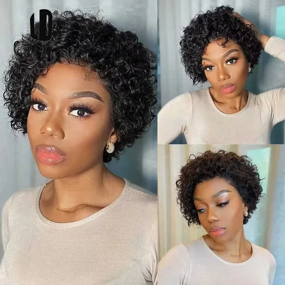 Short Pixie Cut Wig Human Hair Cheap - 픽시컷 가발 99J 컬러 레이스 가발