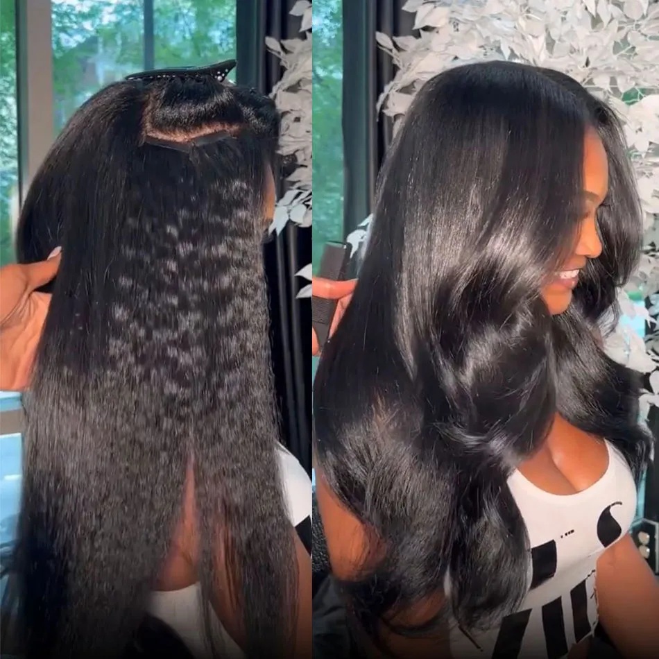 Invisible Tape In Extensions Real Hair - 곱슬머리 붙임머리 킨키 스트레이트 테이프 인모