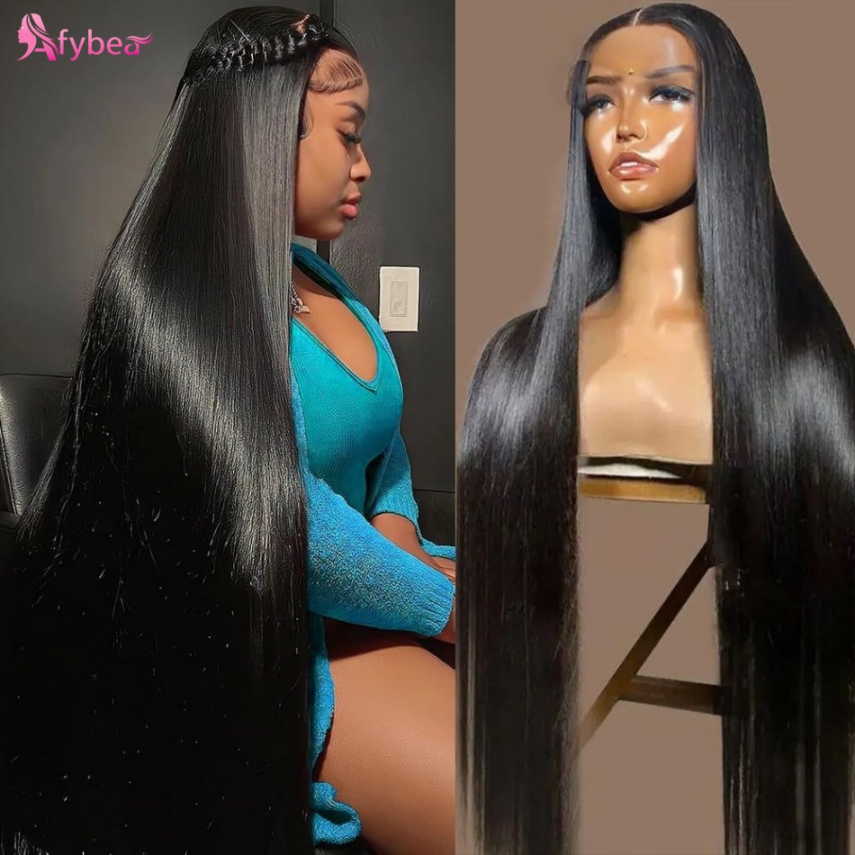 Lace Front Wigs - 40인치 생머리 인모 가발 220 밀도
