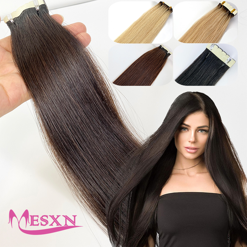 Invisible Tape In Extensions Real Hair - 인모 연장용 미니 스트레이트 테이프, 실제