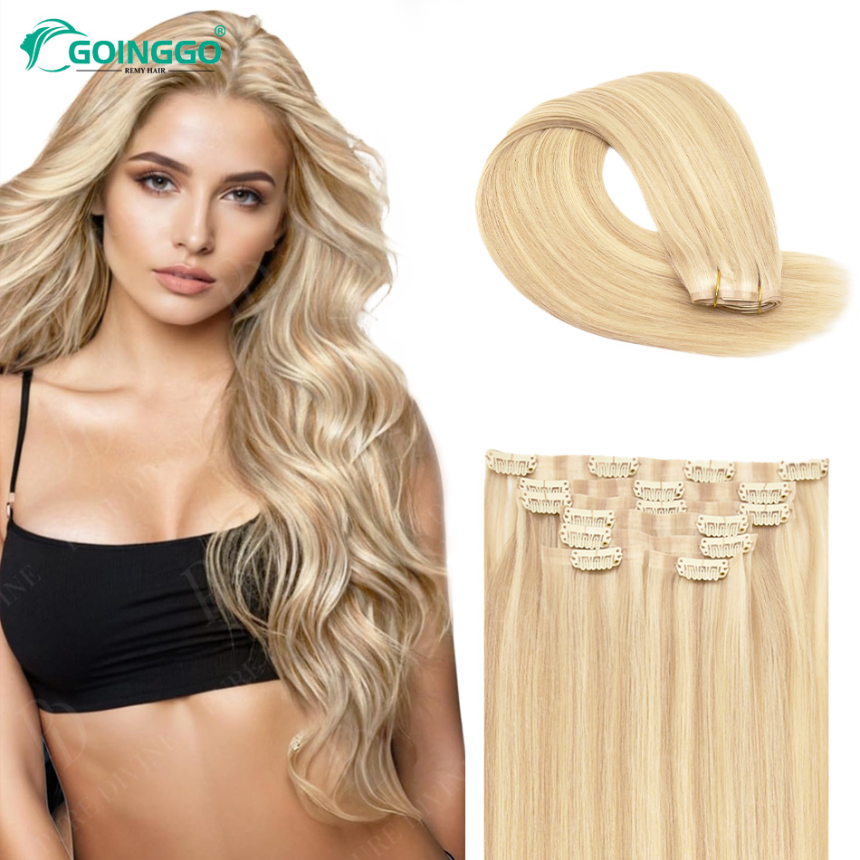 Seamless Clip In Hair Extensions Human Hair - 시임리스 클립인 헤어 익스텐션 천연 인모