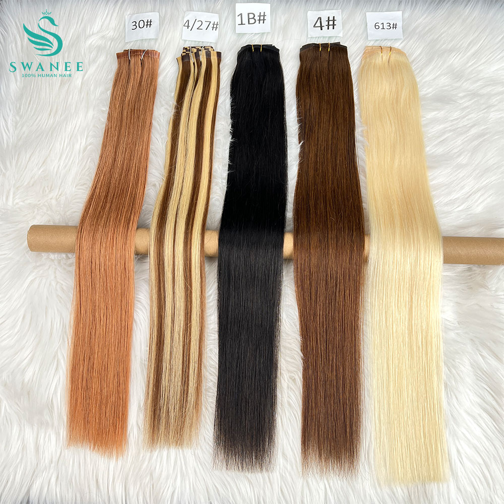 Seamless Clip In Hair Extensions Human Hair - 클립형 인모 헤어 익스텐션 천연 생모