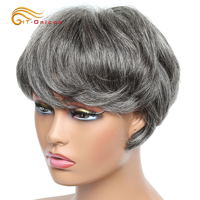 Short Pixie Cut Wig Human Hair Cheap - 저렴한 짧은 가발 흑인 여성을위한 직선