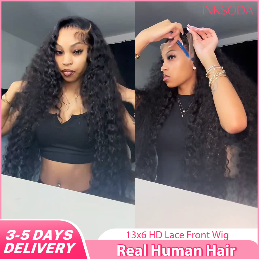 Lace Front Wigs - 딥 웨이브 인모 가발 13X6 HD