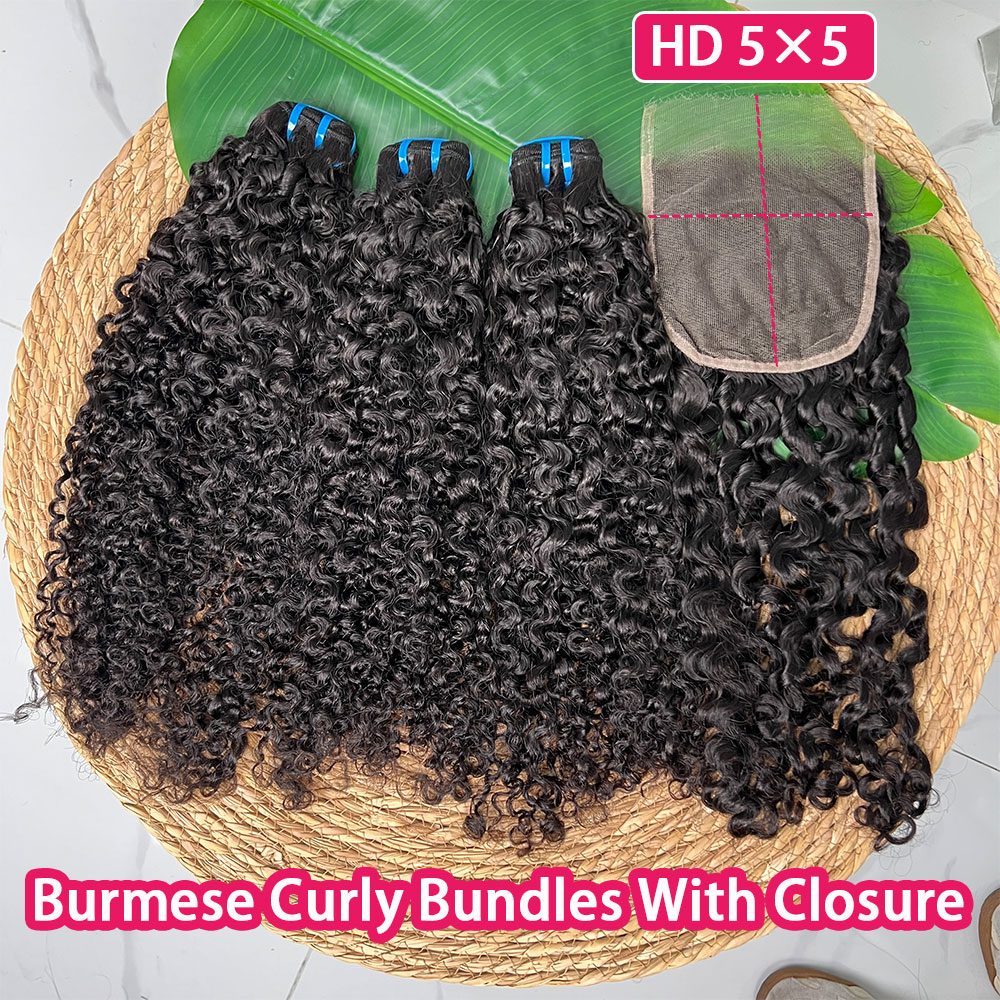 Hair Bundles - 18A 버마 컬리 5x5 리얼 HD