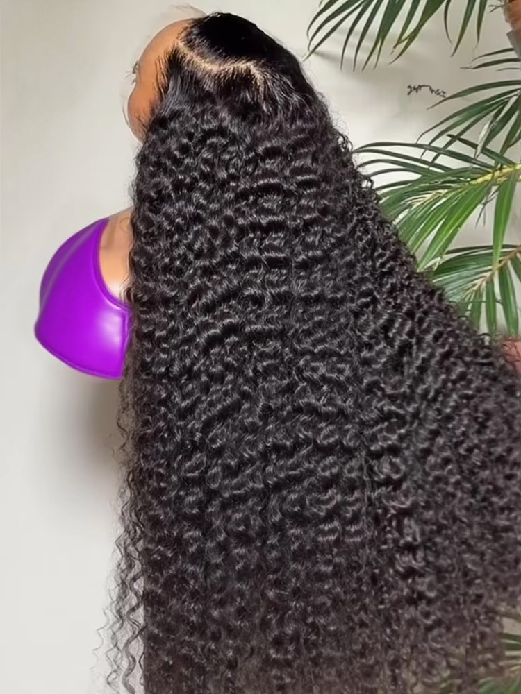 Water Wave Bulk Human Hair For Braiding - 딥 웨이브 가발 13x4 HD 투명