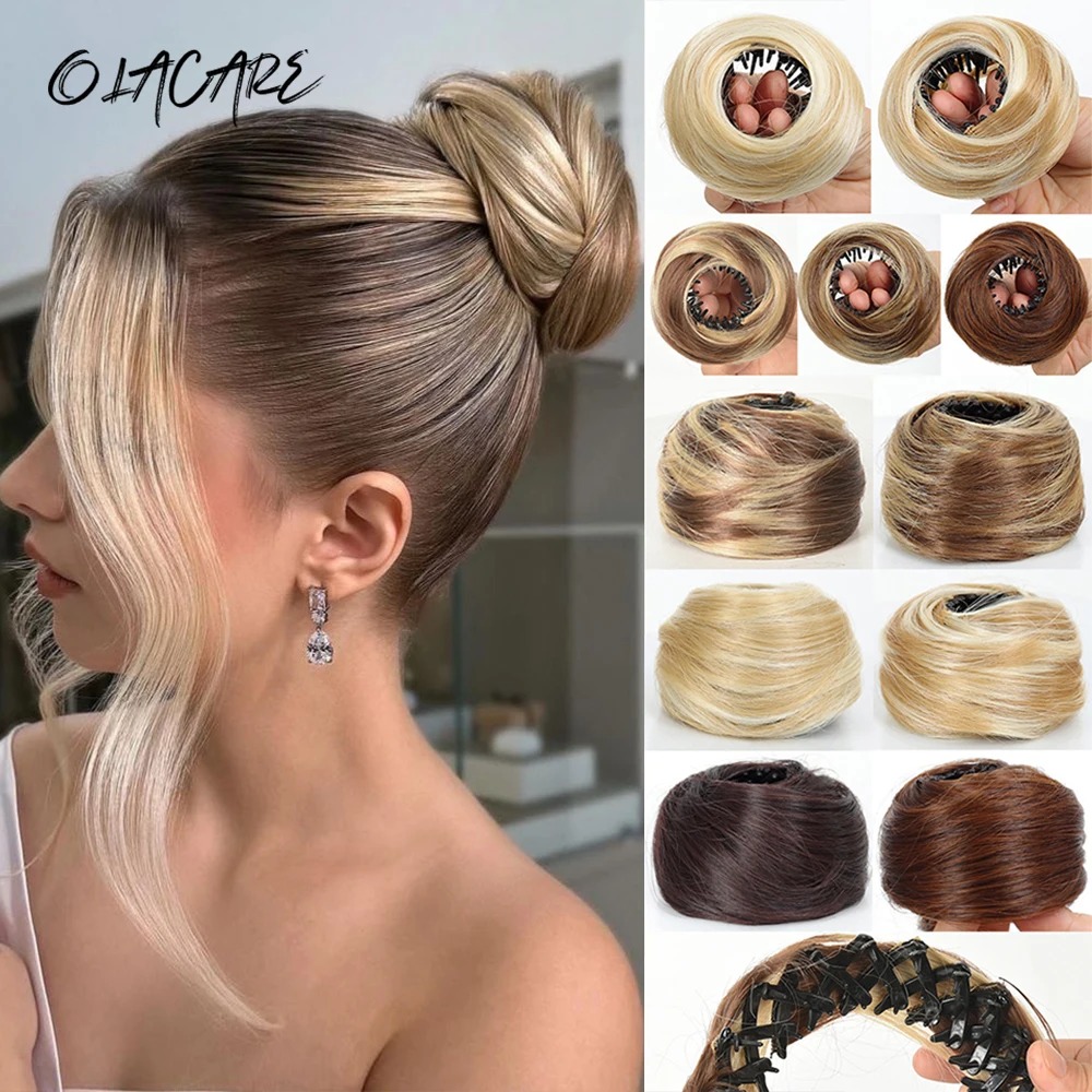Claw Clip Messy Bun Hair Piece - 합성 미니 집게핀으로 만든 엉킨 머리