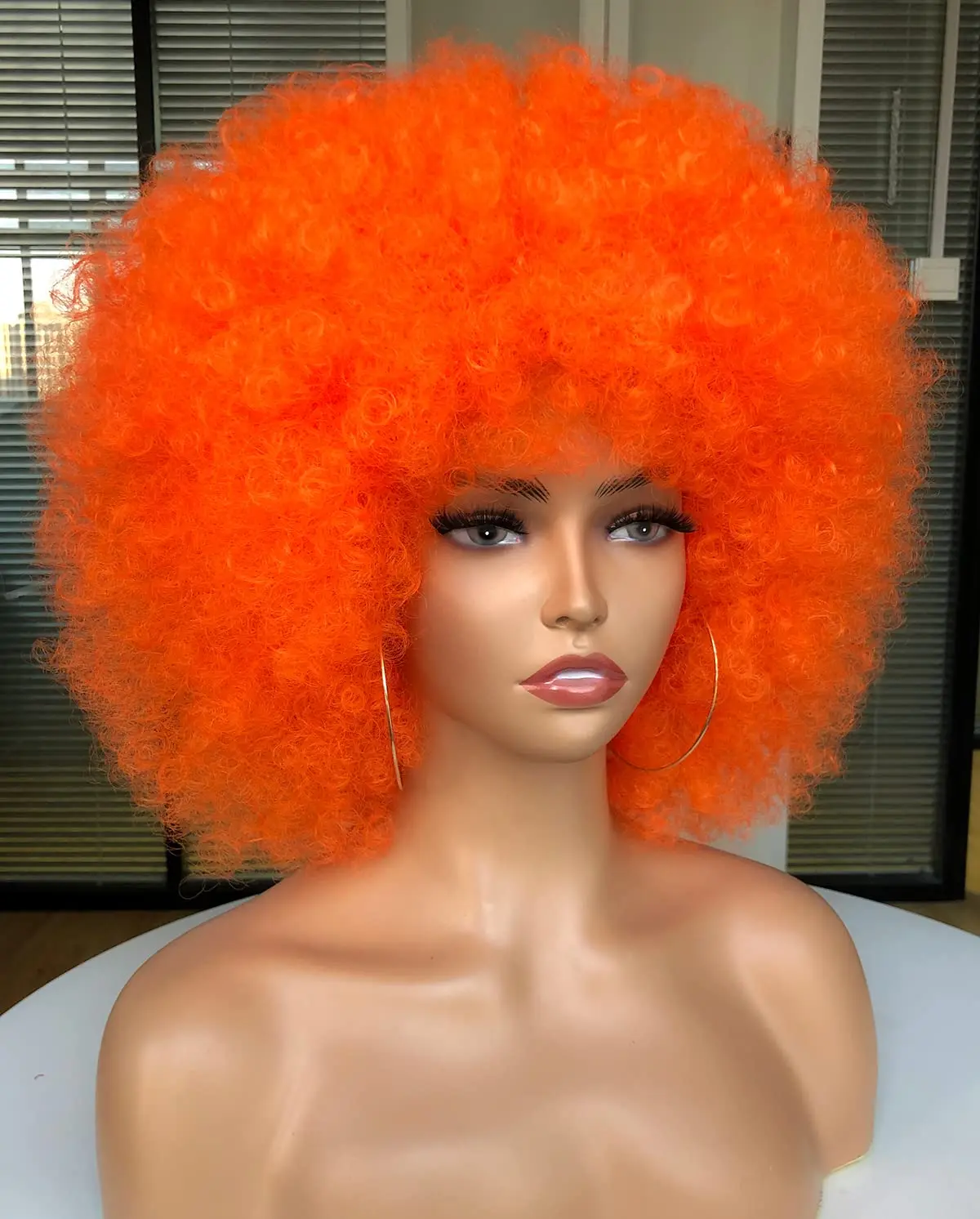 흑인 여성용 아프로 곱슬 합성 가발, 큰 탄력, 내추럴 - Synthetic Braided Wigs For Black Women 리뷰 및 가격