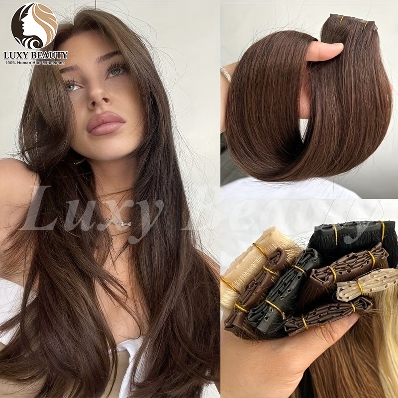 브라운 버터플라이 홀 웨프트 헤어 익스텐션 스트레이트  - Invisible Tape In Extensions Real Hair 리뷰 및 가격