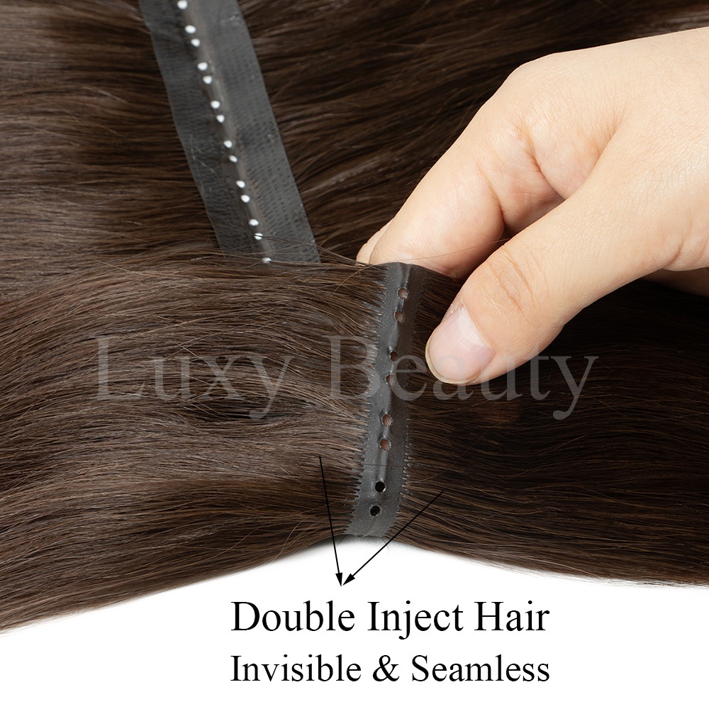 브라운 버터플라이 홀 웨프트 헤어 익스텐션 스트레이트  - Invisible Tape In Extensions Real Hair 리뷰 및 가격
