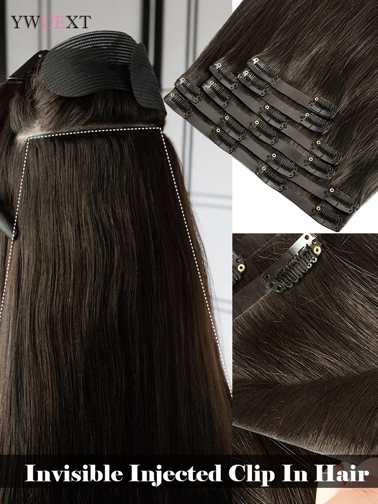 인비저블 클립인 헤어 익스텐션 100% 인모 7피스 세 - Seamless Clip In Hair Extensions Human Hair 리뷰 및 가격