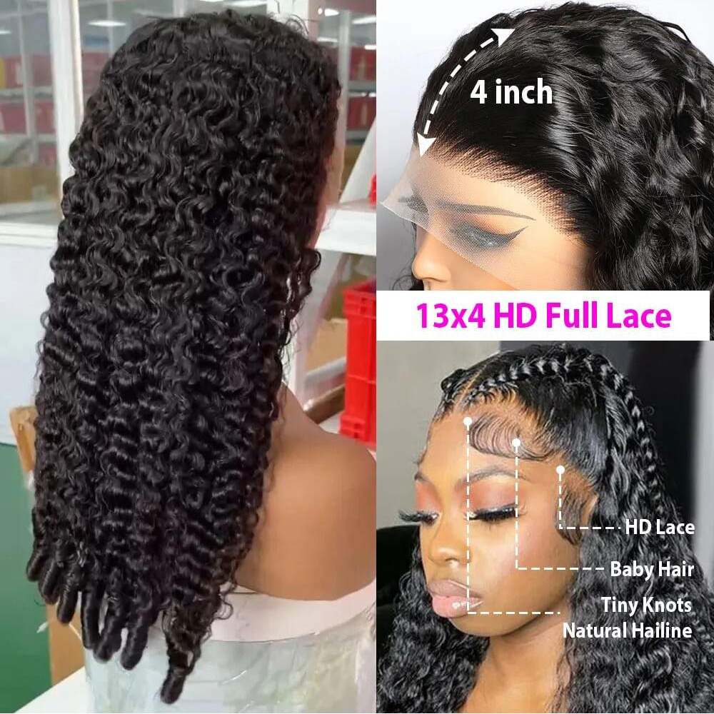 버마산 곱슬머리 인모 가발 13x6 HD 레이스 프론트 - Lace Front Wigs 리뷰 및 가격