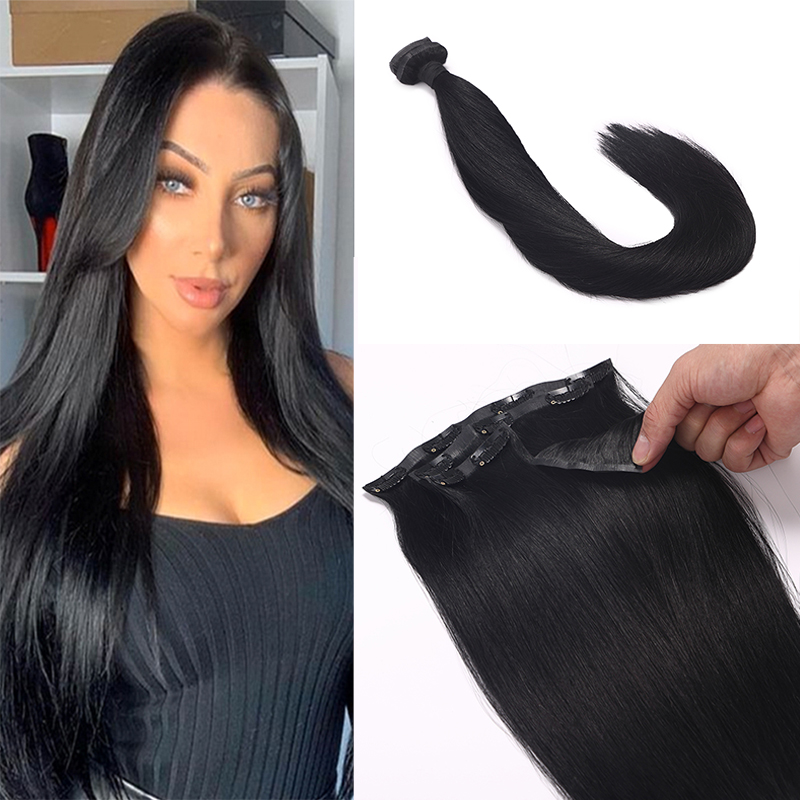 심리스 클립인 헤어 익스텐션 14-22인치 인모 익스텐 - Seamless Clip In Hair Extensions Human Hair 리뷰 및 가격