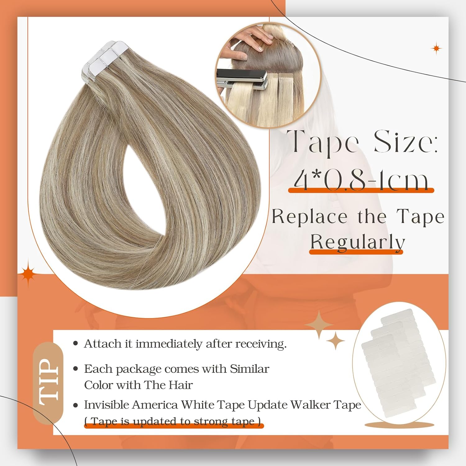 인간의 머리카락 확장에 전체 샤인 테이프 Balayag - Invisible Tape In Extensions Real Hair 리뷰 및 가격
