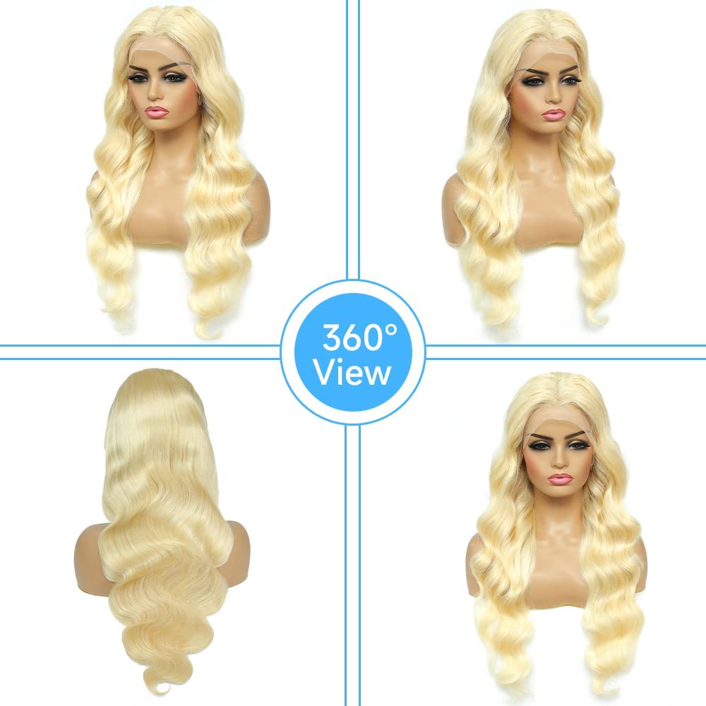 613 HD 레이스 프론탈 가발 200% 밀도 13x4 - 613 Blonde Body Wave Lace Front Wig 리뷰 및 가격