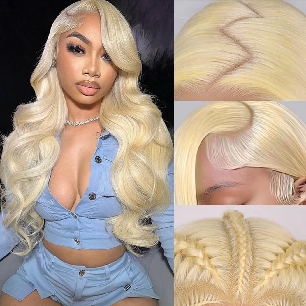 613 HD 레이스 프론탈 가발 200% 밀도 13x4 - 613 Blonde Body Wave Lace Front Wig 리뷰 및 가격