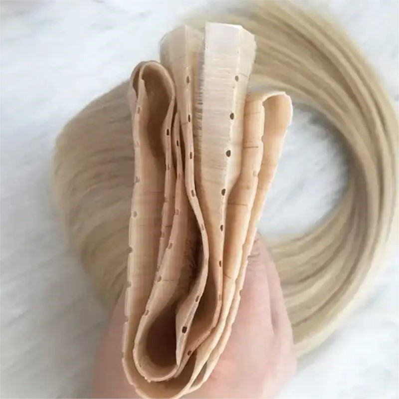 구멍이 있는 보이지 않는 PU 씨실 머리카락 인간의 머 - Invisible Tape In Extensions Real Hair 리뷰 및 가격