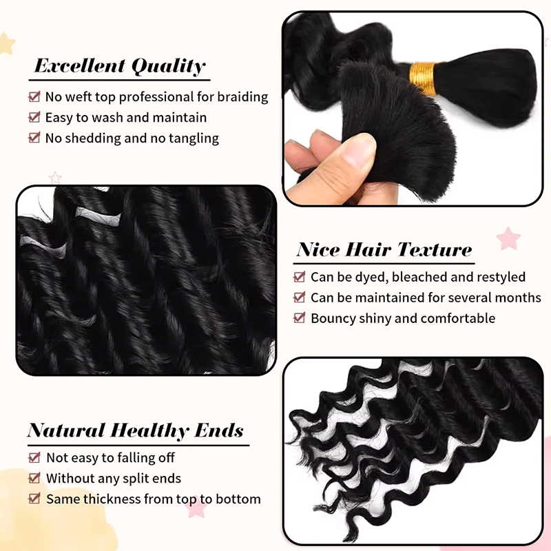 12A 12-30인치 1-5개입 인모 브레이딩 헤어,  - Water Wave Bulk Human Hair For Braiding 리뷰 및 가격