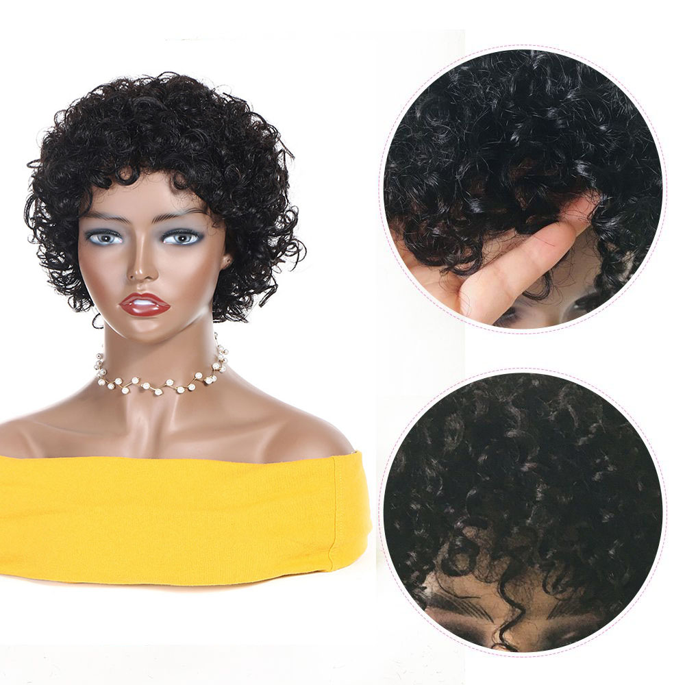 짧은 픽시 컷 가발 곱슬 인간의 머리 가발 저렴한 아프 - Short Pixie Cut Wig Human Hair Cheap 리뷰 및 가격