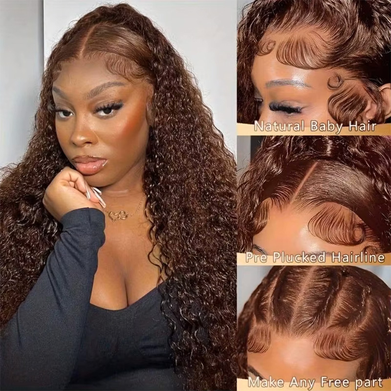 초콜릿 브라운 색상 220% 밀도 36인치 초콜릿 브라 - Human Hair Wigs 리뷰 및 가격