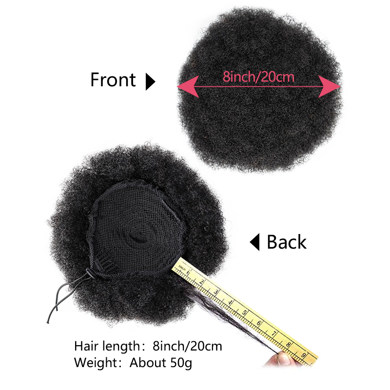 8인치 아프로 퍼프 드로스트링 포니테일 헤어 번 100 - Drawstring Afro Curly Puff Ponytail 리뷰 및 가격
