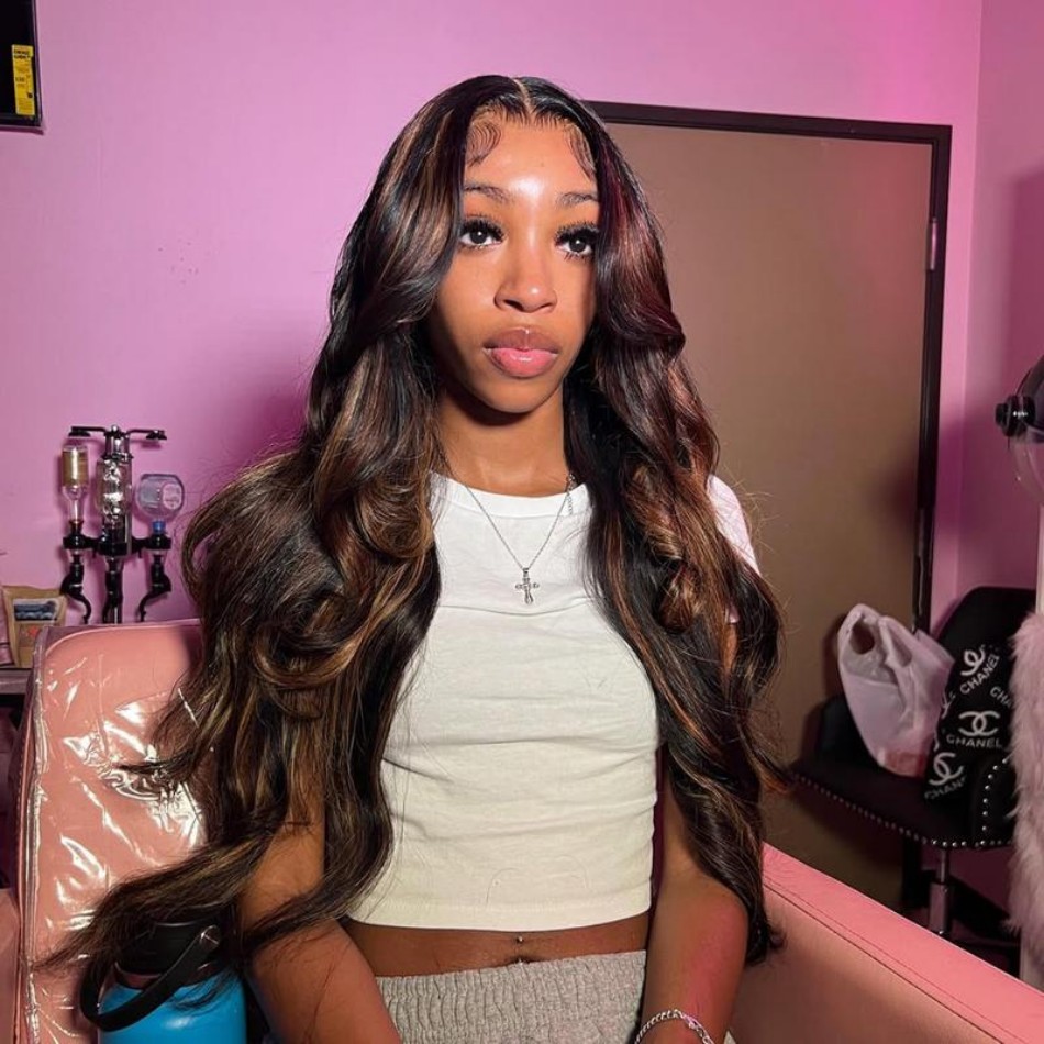 P1B30 하이라이트 옴브레 바디 웨이브 인모 가발 1 - Lace Front Wigs 리뷰 및 가격
