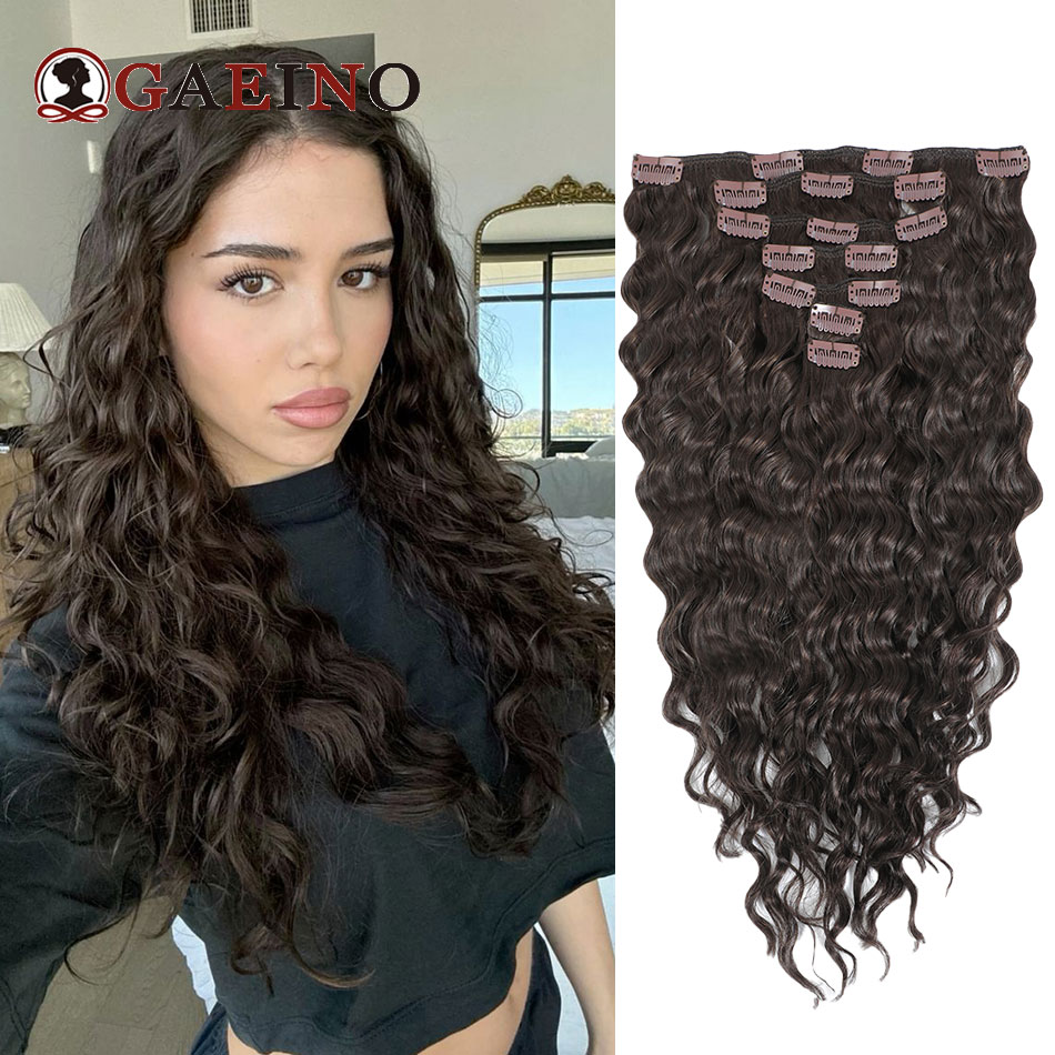 12A 7피스/세트 워터 웨이브 클립인 인모 헤어 익스 - Seamless Clip In Hair Extensions Human Hair 리뷰 및 가격