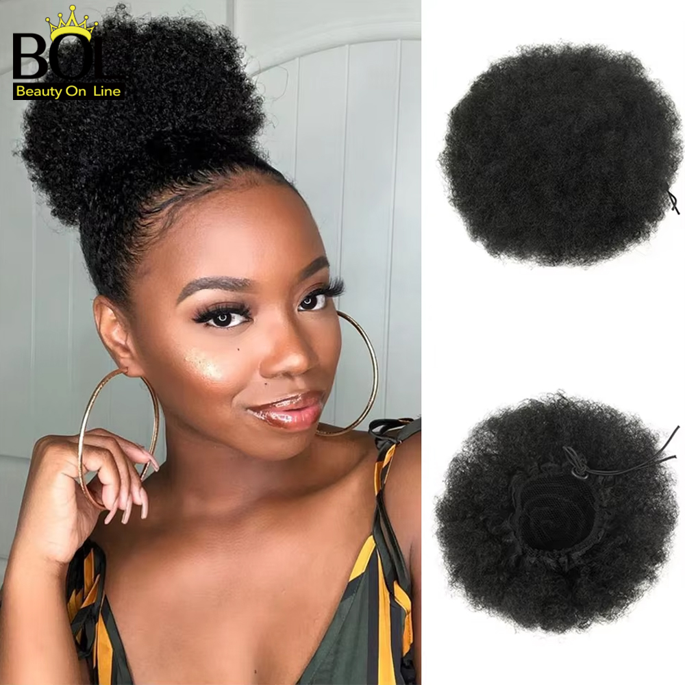 아프로 퍼프 드로스트링 포니테일 익스텐션 곱슬머리 시뇽 - Drawstring Afro Curly Puff Ponytail 리뷰 및 가격
