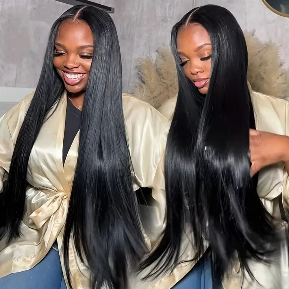 40인치 13x4 투명 스트레이트 레이스 프론트 가발  - Hd Lace Frontal Wig Human Hair Pre Plucked 리뷰 및 가격