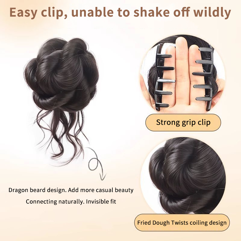 새로운 합성 헤어 번 시뇽, 헝클어진 번 클로 클립 헤 - Claw Clip Messy Bun Hair Piece 리뷰 및 가격