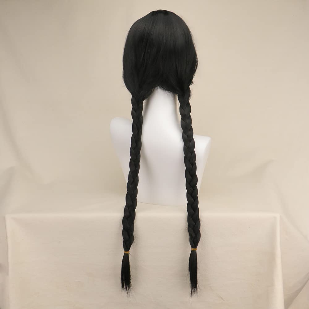 긴 고딕 코스프레 가발 여성용 긴 검은색 땋은 머리 합 - Synthetic Braided Wigs For Black Women 리뷰 및 가격