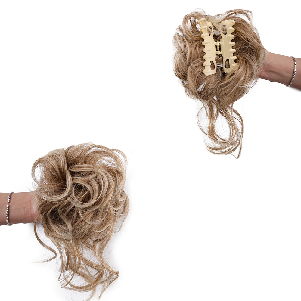 합성 지저분한 롤빵 머리 조각 Tousled Updo  - Claw Clip Messy Bun Hair Piece 리뷰 및 가격