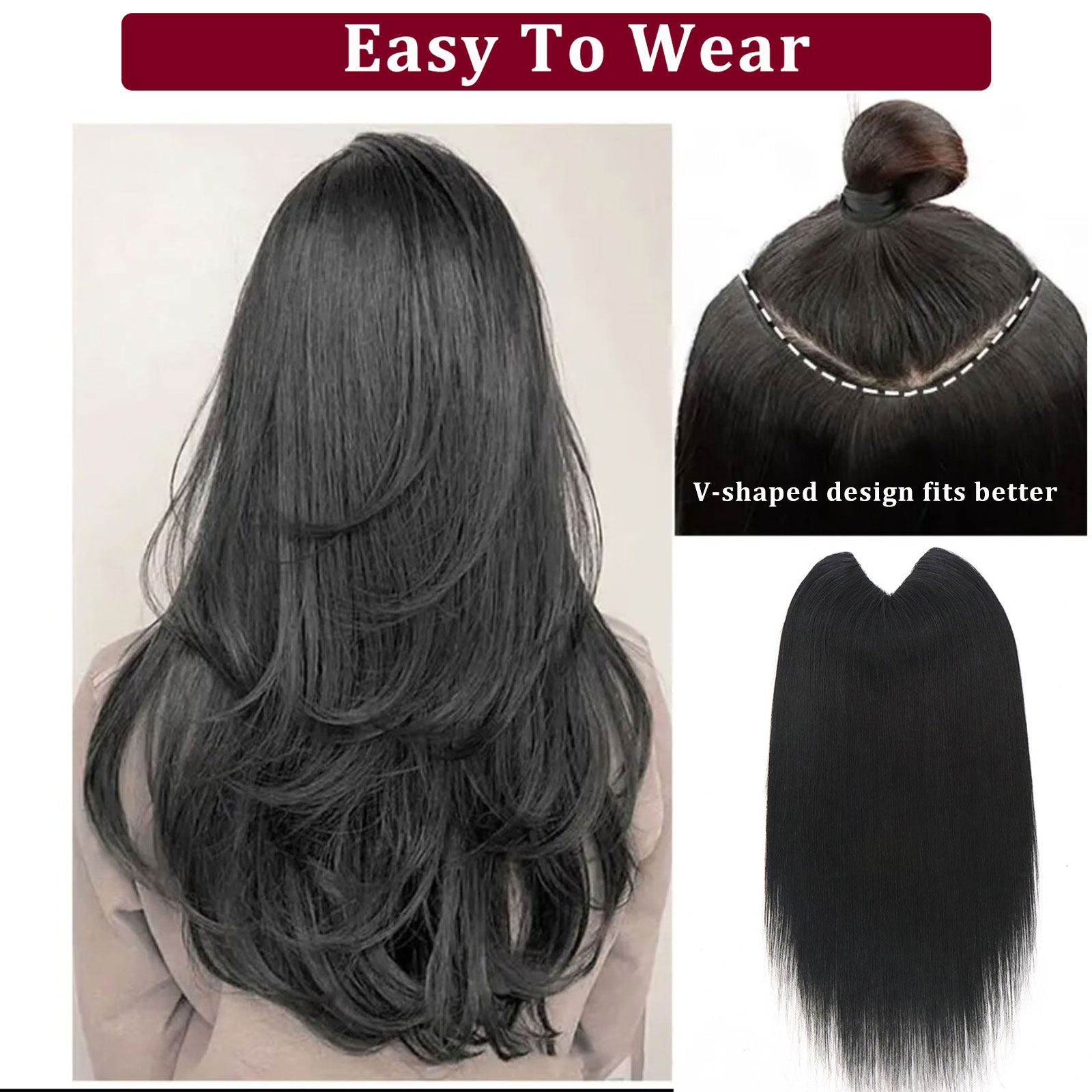 V자형 클립인 인모 헤어 익스텐션, 여성용 브라운 블론 - Seamless Clip In Hair Extensions Human Hair 리뷰 및 가격