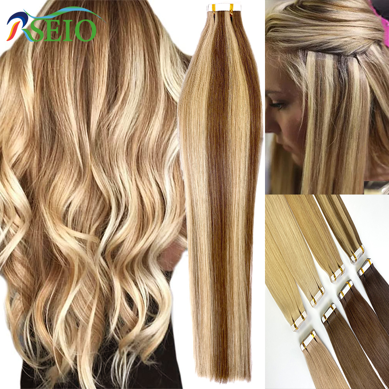 RSEIO 스트레이트 인모 연장 테이프, 실제 천연 헤 - Invisible Tape In Extensions Real Hair 리뷰 및 가격