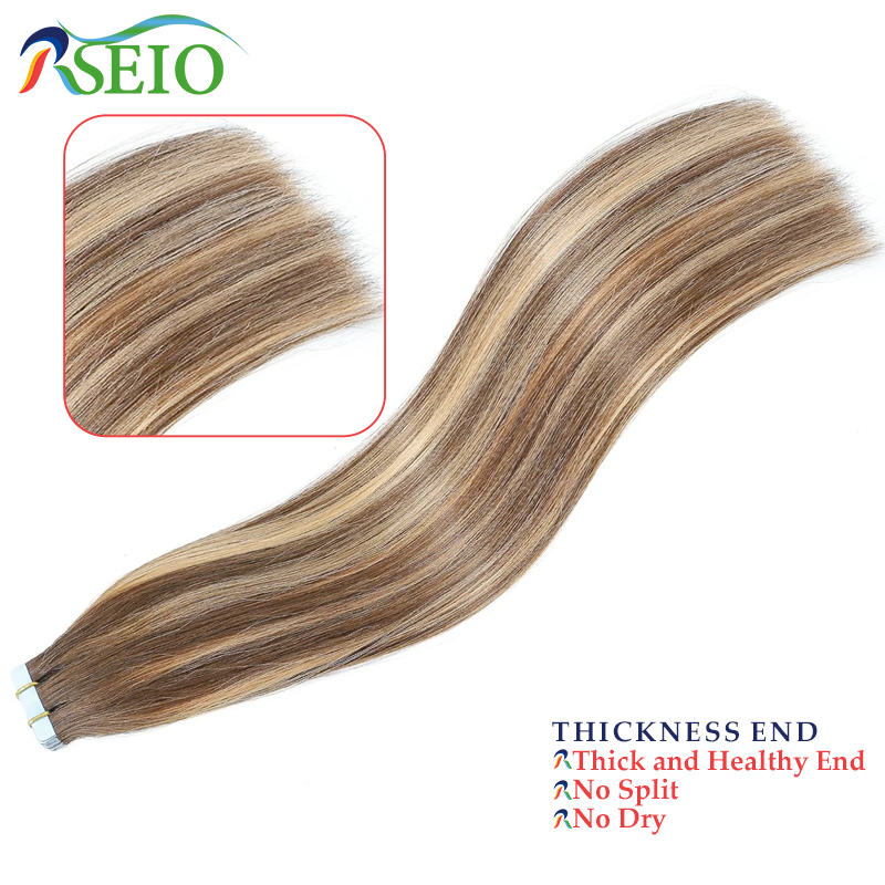 RSEIO 스트레이트 인모 연장 테이프, 실제 천연 헤 - Invisible Tape In Extensions Real Hair 리뷰 및 가격