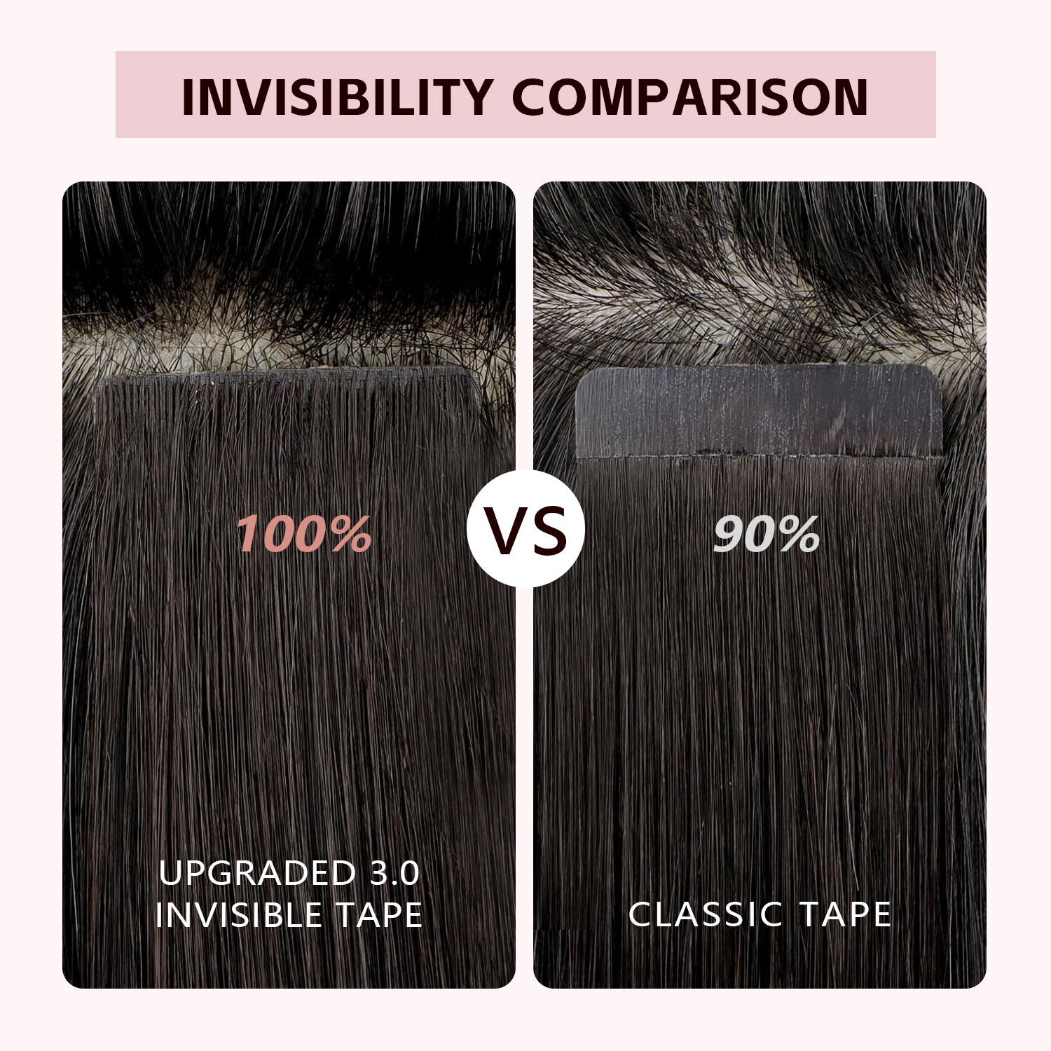 스윗멧 인비저블 테이프 인 헤어 익스텐션 천연 인모 3 - Invisible Tape In Extensions Real Hair 리뷰 및 가격