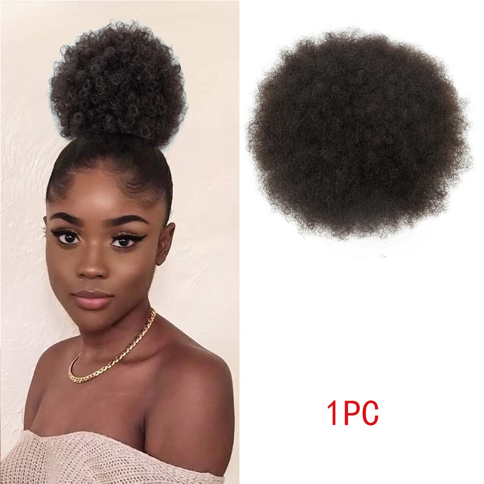 아프로 퍼프 드로스트링 포니테일 짧은 합성 곱슬머리 번 - Drawstring Afro Curly Puff Ponytail 리뷰 및 가격