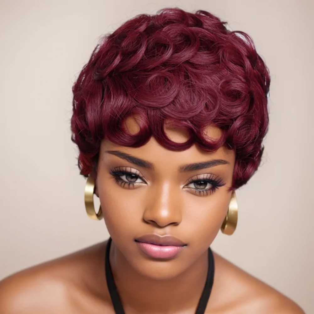 99J 픽시컷 가발 인모 숏 곱슬머리 여성용 가발 15 - Short Pixie Cut Wig Human Hair Cheap 리뷰 및 가격
