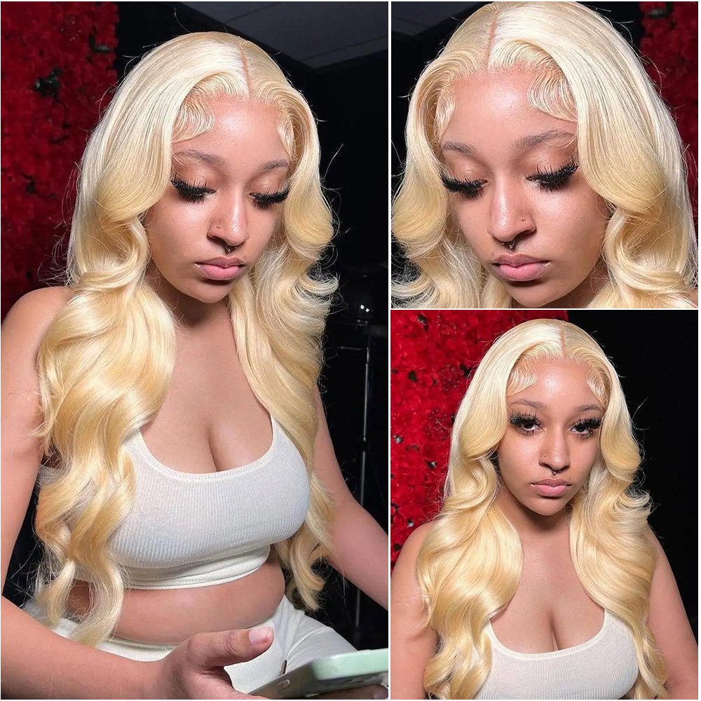 13x4 13x6 HD 투명 레이스 프론탈 가발, 프리 - 613 Blonde Body Wave Lace Front Wig 리뷰 및 가격