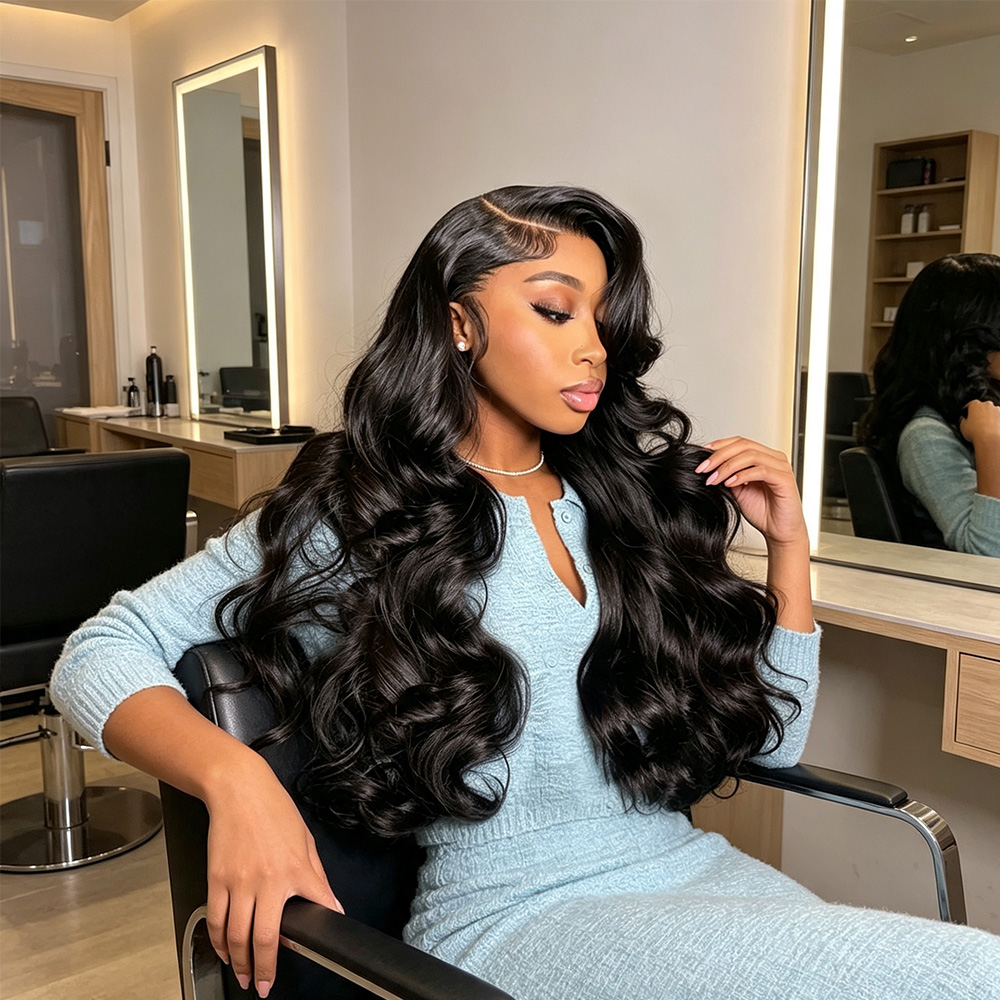 36-46인치 7x6 글루리스 레이스 프론트 바디 웨이 - Hd Lace Frontal Wig Human Hair Pre Plucked 리뷰 및 가격