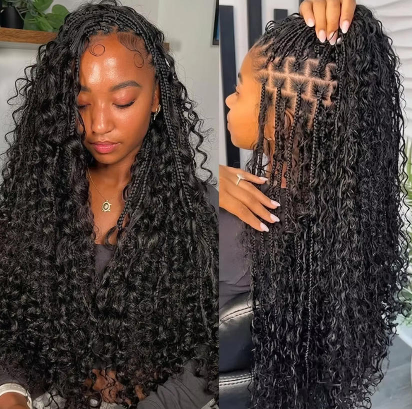 루즈 벌크 인모 딥 워터 웨이브 브레이딩 헤어 110g - Water Wave Bulk Human Hair For Braiding 리뷰 및 가격