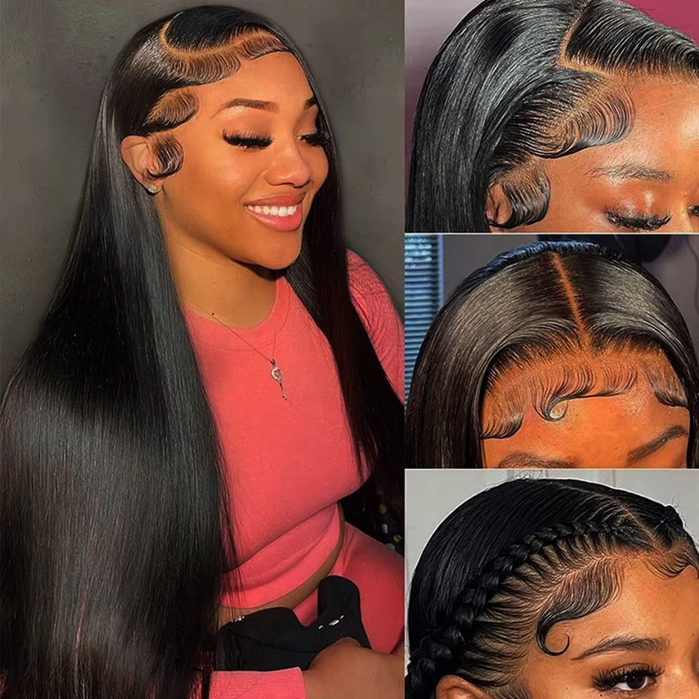 내추럴 블랙 실키 본 스트레이트 엑스트라 롱 브라질리언 - Lace Front Wigs 리뷰 및 가격