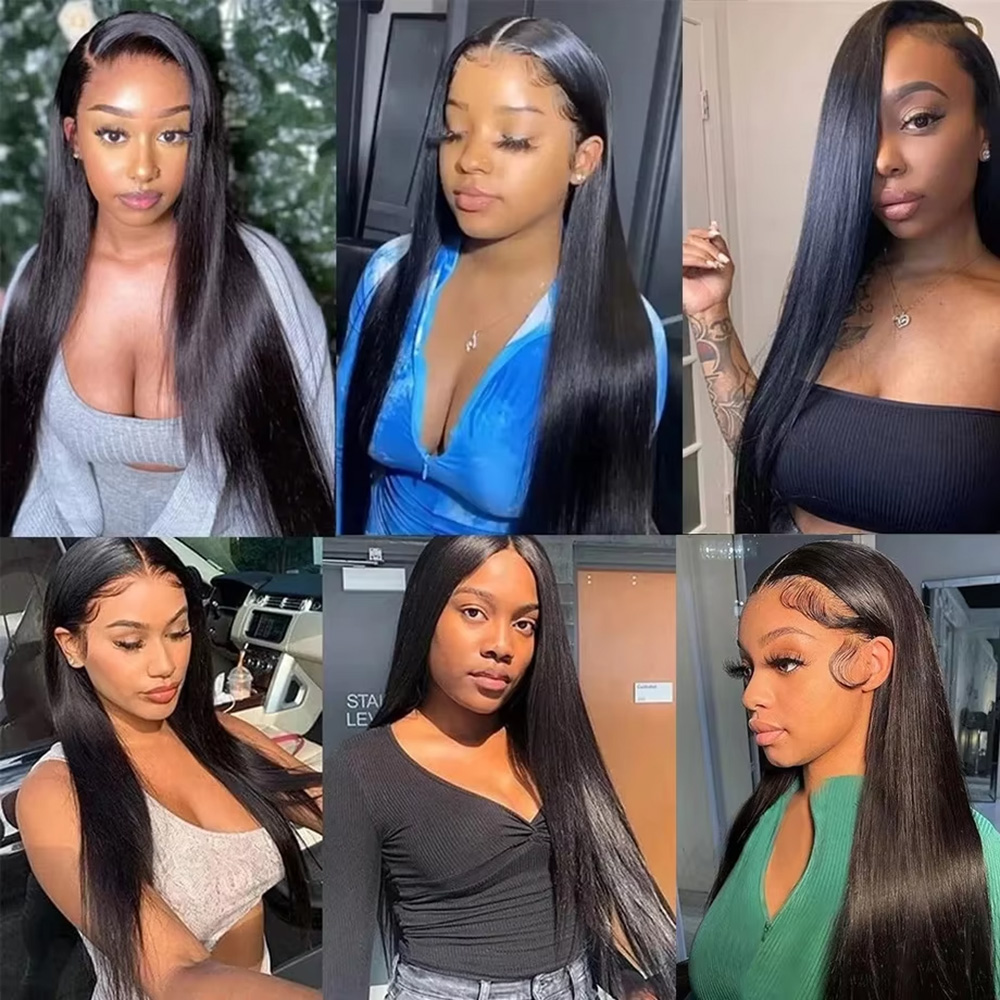 내추럴 블랙 실키 본 스트레이트 엑스트라 롱 브라질리언 - Lace Front Wigs 리뷰 및 가격