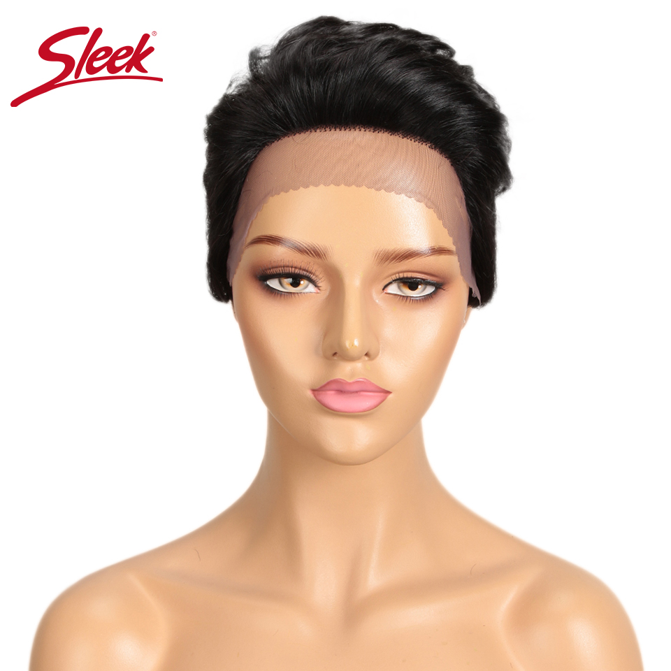 매끈한 짧은 픽시 컷 밥 레이스 프론트 인모 가발, 브 - Short Pixie Cut Wig Human Hair Cheap 리뷰 및 가격