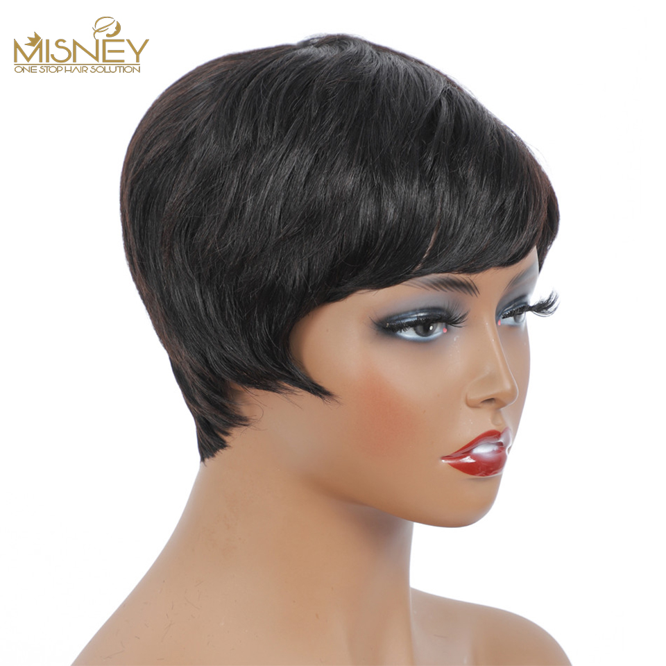 짧은 인모 가발 픽시 컷 스트레이트 퍼루크 브라질 처녀 - Short Pixie Cut Wig Human Hair Cheap 리뷰 및 가격